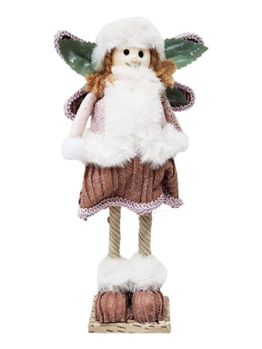 Anjo em Pé com Vestes Rosa 35 cm