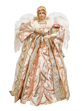 Anjo para Topo de Árvore Vestes Rosadas 60 cm