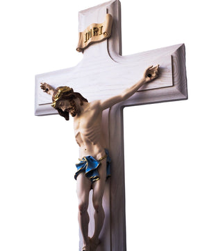 Crucifixo de Madeira Cristo em Resina 70 cm