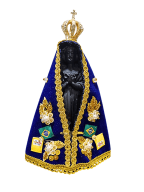 Imagem de Nossa Senhora Aparecida com Manto e Coroa 18 cm