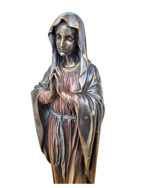 Imagem de Nossa Senhora de Guadalupe com Acabamento em Bronze 30 cm