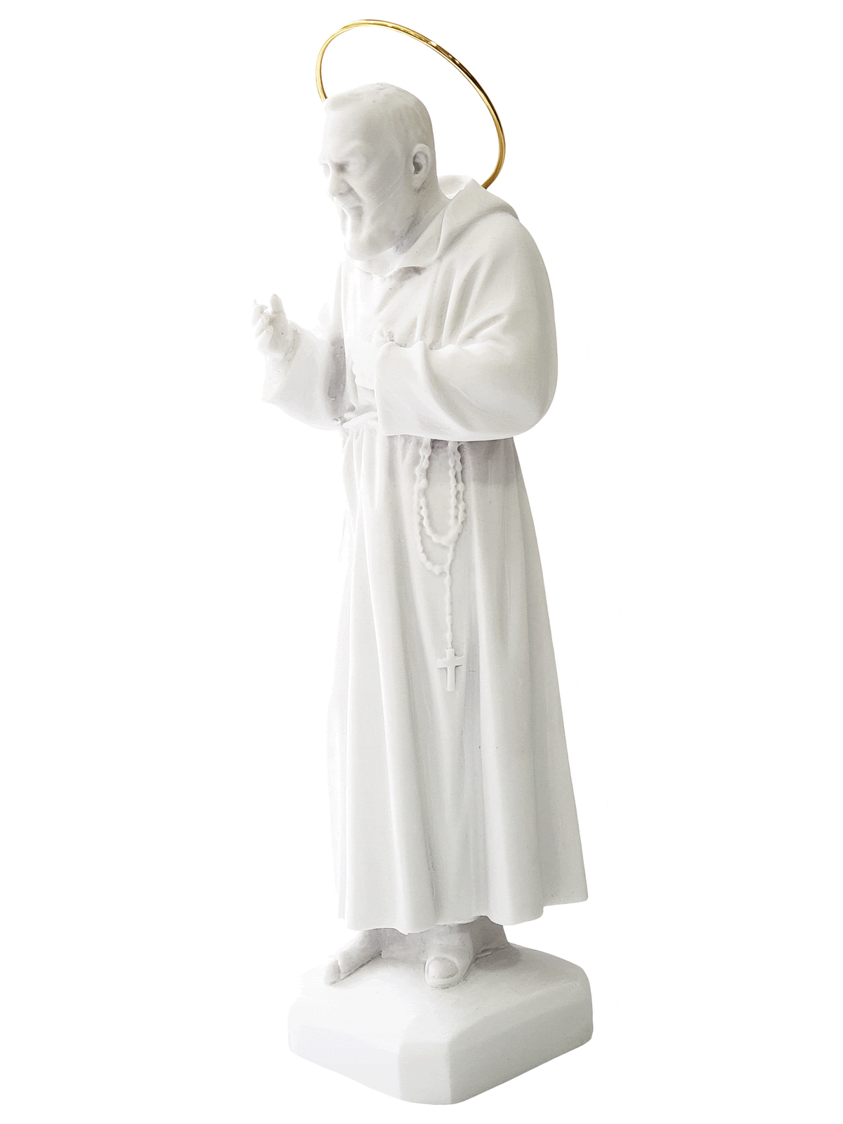 Imagem de Padre Pio de Pó de Mármore 30 cm