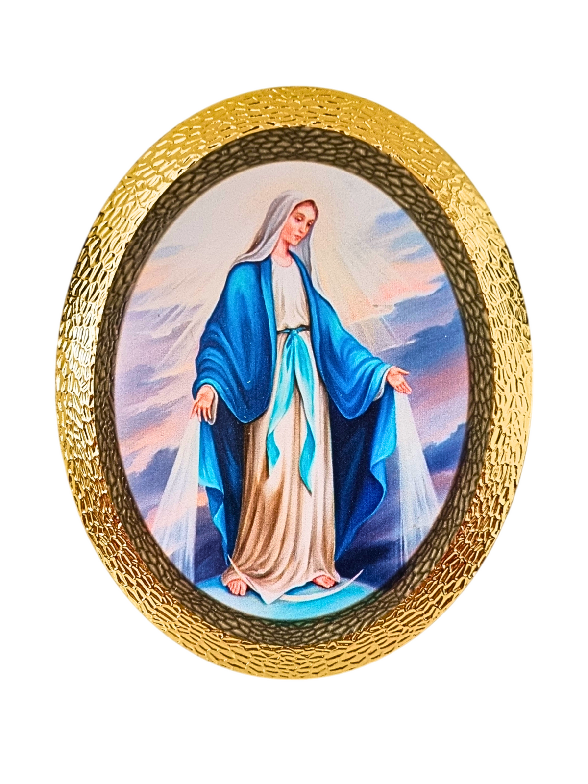 Quadro Italiano Oval Nossa Senhora das Graças 14,05 x 11,5cm