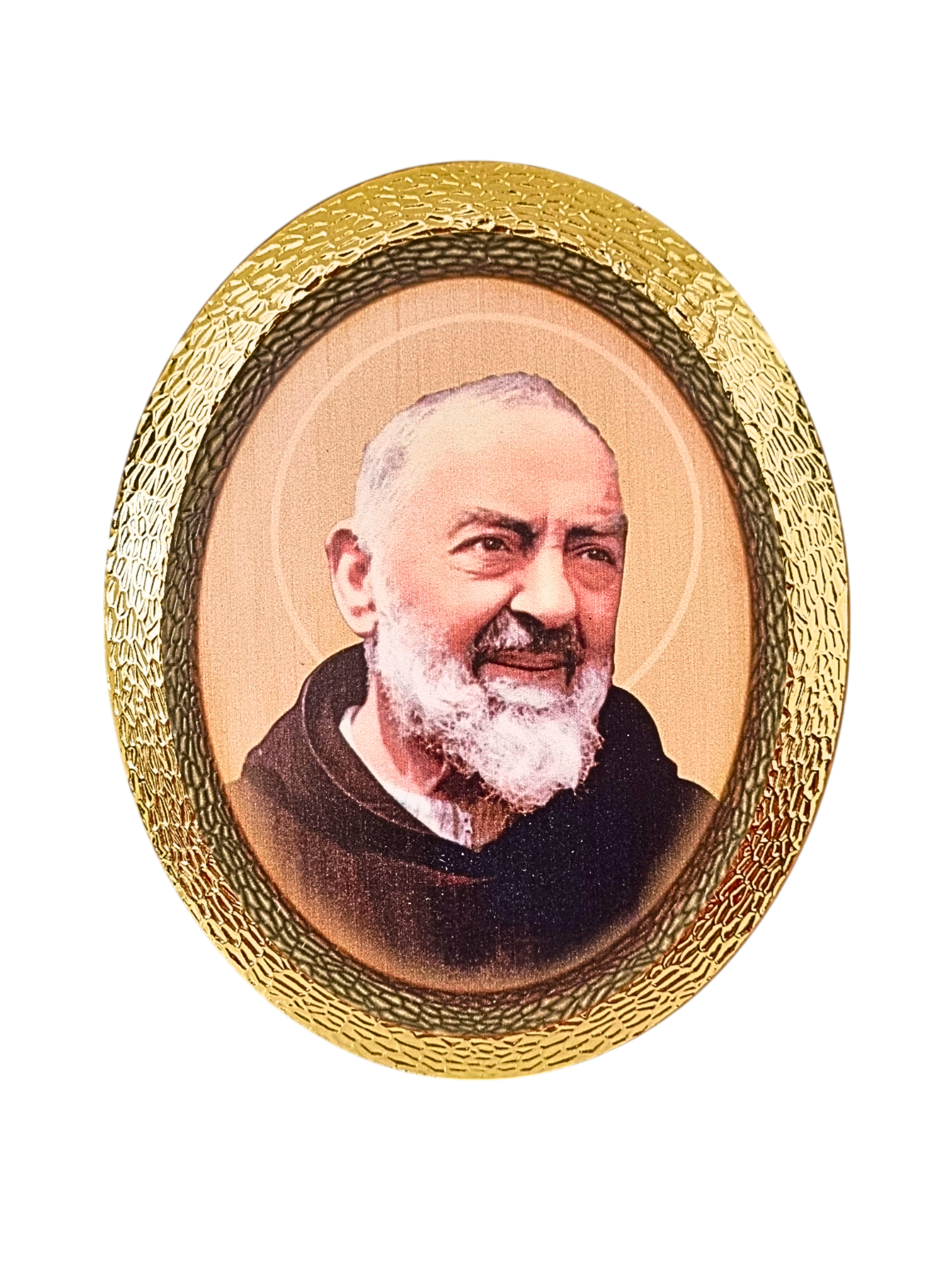 Quadro Italiano Padre Pio 14,05 x 11,5cm