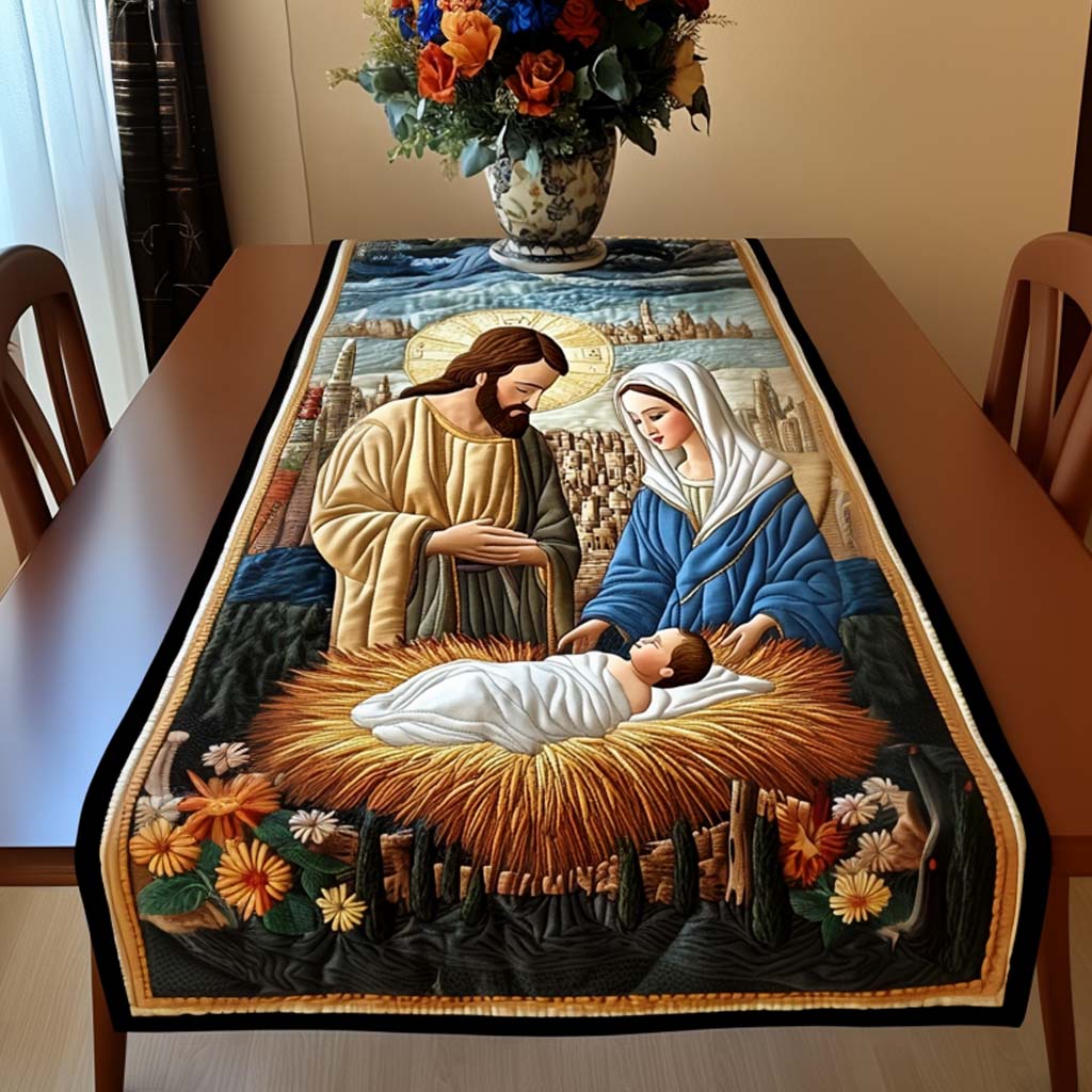 Caminho de Mesa Acolchoado Berço de Esperança